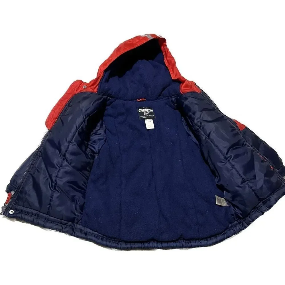 Osh‎ Kosh 24 month fleece lined puffer coat with hood ￼